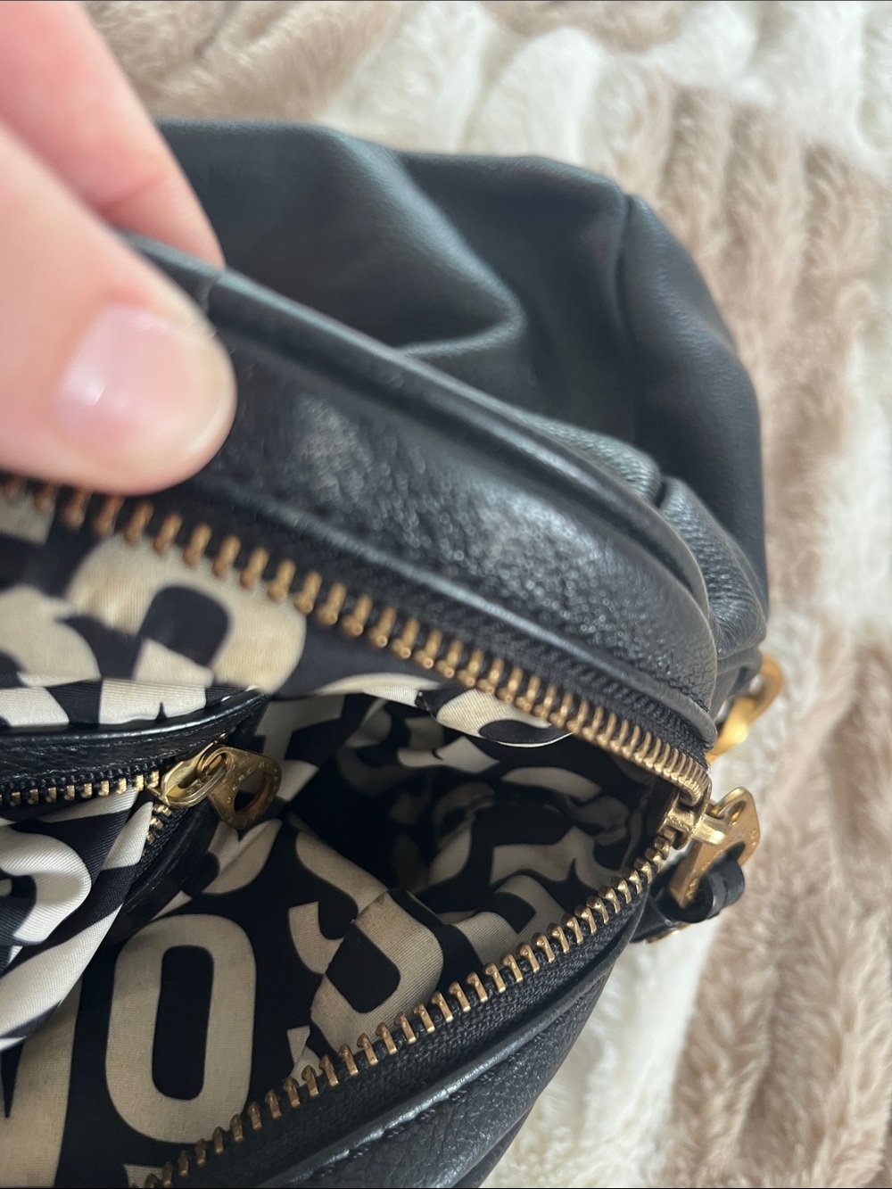 Marc Jacobs Black Leather Satchel with Gold Hardware - Picture 15 of 16